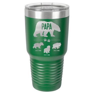 Papa Bear w/ 3 Cubs 30oz Ringneck Tumbler